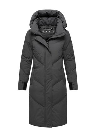 Marikoo dames gewatteerde mantel Teonaa met capuchon & sportief-elegant design