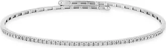 Bony Levy 18K Gold Bardot Diamond Coil Cuff Bracelet (Online Trunk Show) in 18K White Gold/diamond at Nordstrom, Size Medium