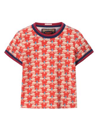 La DoubleJ x Mother Itty Bitty Double Binding Ringer T-shirt - Orange