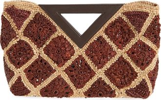 Veronica Beard Vesper Raffia Handbag in Espresso Multi at Nordstrom