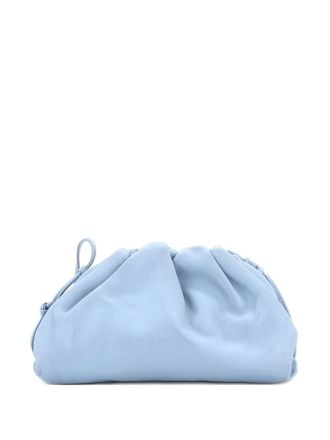 Bottega Veneta The Pouch Leather Mini crossbody bag - women - Calf Leather - One Size - Blue