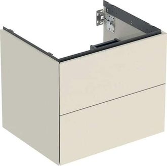 Keramag Geberit One Mueble Bajo Lavabo, 2 Cajones, 59.2x50.4x47cm