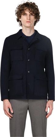 Mason's California Field Jacket - Heren - Zomerjassen - Blauw - XL - Wol - Jassen