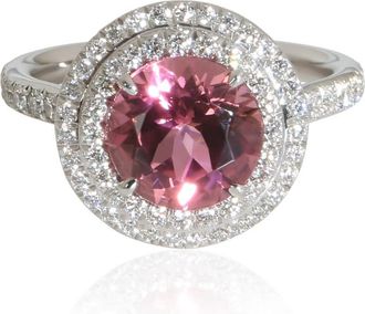 Tiffany & Co. Pre-Owned Tiffany & Co. Platinum Tourmaline and Diamond Soleste Ring