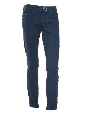 Sartoria Tramarossa Broek met geborduurd logo - Blauw