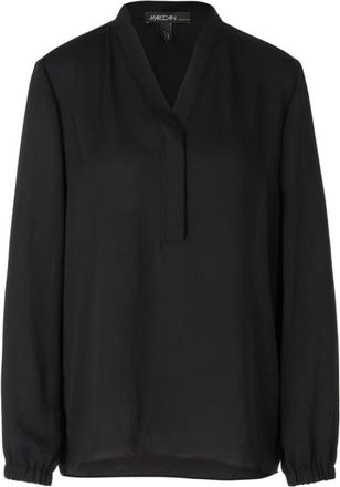 Marc Cain Wijde Blouse met Volantdetails - Dames - Blouses - Zwart - XS - Overhemden
