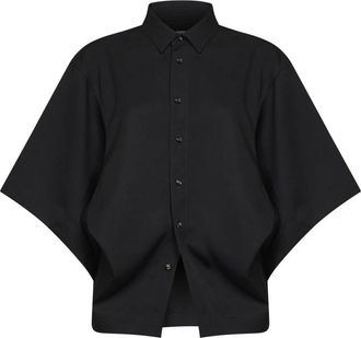 Bottega Veneta Shirts - Dames - Overhemden - Zwart - S - Wol - Overhemden