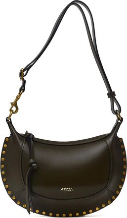 Isabel Marant Tassen, Dames, Groen, ONE Size, Leer, Oskan Moon Bag