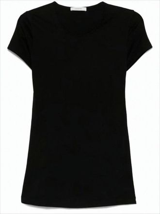 Christophe Lemaire Fitted Short-Sleeve Cotton T-Shirt With Round Neckline