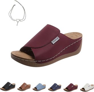 Generic Vivastep Sandals - Ergonomic & Non-Slip Sandals for Pain Relief, 2025 Orthopedic Barefoot Open Toe (Wine Red, Adult, Women, 4.5, Numeric, UK Footwear 