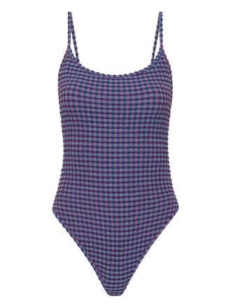 The Upside Aliki Flow check-pattern swimsuit - Blue
