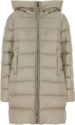 Moncler Beige Quilted Hood Jacket