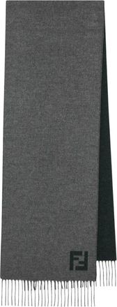 Fendi Sjaal - Heren - Wintersjaals - Grijs - ONE Size - Wol - Accessoires
