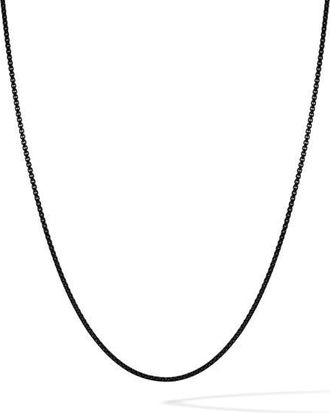 Vincero Mens Box Chain Necklace in Black at Nordstrom, Size 22