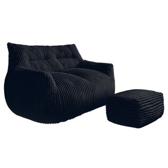 STILVORA Stilvora Sedia Da Ufficio Ergonomica Con Poggiapiedi E Supporto Lombare Ad Aria, Pelle, Nero