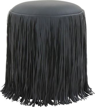TOV Furniture Tov Furniture Shag Me Performance Vegan Leather Ottoman