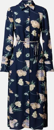 Erdem Belted floral shirt dress