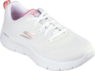 Skechers Womens Go Walk Flex Kali Sneaker, White/Coral, 6.5 UK