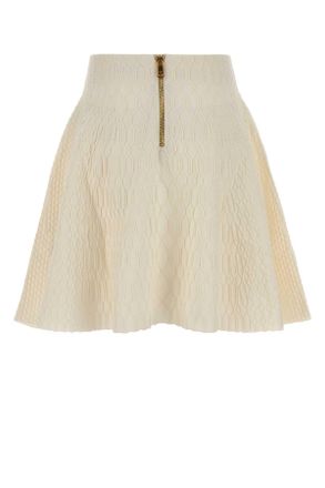 Balmain Ff0lb923kj03 0ka Naturel Viscose Polyester Gonne Skirt