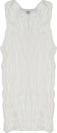 Toteme Textured Sleeveless Viscose-Blend Top