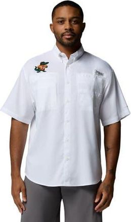 Columbia Mens Columbia White Florida Gators Tamiami Omni-Shade Button-Down Shirt at Nordstrom, Size Medium