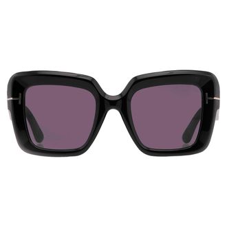 Tom Ford Esme Smoke Square Ladies Sunglasses FT1157-F 01A 52