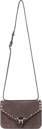 Valentino Rockstud Small Suede Crossbody Bag - Dames - Schoudertassen - Bruin - ONE Size - Su&egrave;de - Tassen