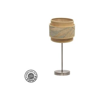 Samoa Abrila Lampara Sobremesa Modelo Samoa Dorada Con Pantalla