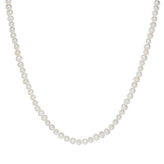 Valero Pearls Womens Fresh Water Cultured Pearl Necklace - White - One Size