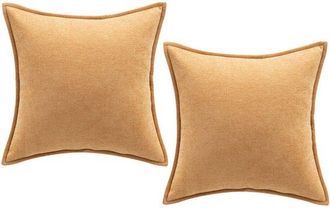 OEM Juego De Dos Fundas De Coj&iacute;n De Chenilla, Ideales Para Sof&aacute;s Y Dormitorios, De 40x40 Cm, Color Verde (relleno No Incluido)