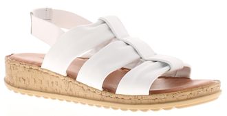 Hush Puppies Womens Sandals Eden Leather Elasticated white - Size UK 3
