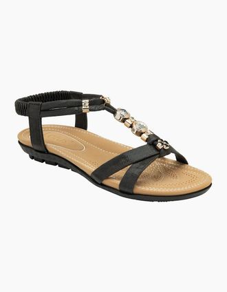 Lotus Womens Daria Womens Sandals - Black - Size: 4