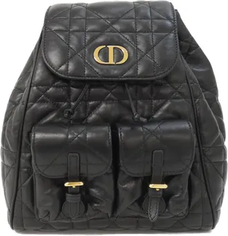 Dior Black Leather Backpack (Pre-Owned)