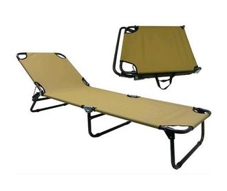 Vigor Lettino Prendisole Acciaio Vigor Mod. Norma Beige Regolabile Richiudibile 190x60 cm