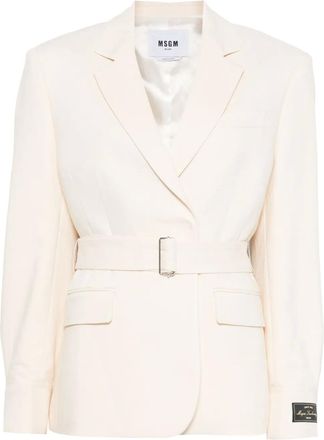 Msgm Blazer con cintura - Toni neutri