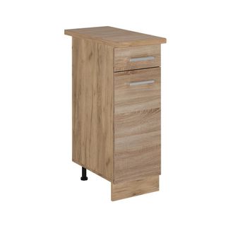 Vicco Mueble Bajo De Cocina R-line, Sonoma, 30 Cm, Et Roble