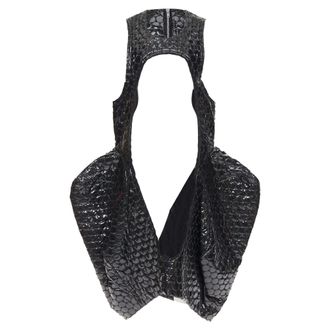 Comme Des Gar&ccedil;ons Comme des Garcons black PVC bubble quilted cut out dress