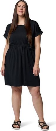 Columbia Plus Size Chill Rivertm Short Sleeve Dress Womens Dress Black : 2X, Elastane/Polyester