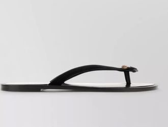 Versace suede leather thong slides