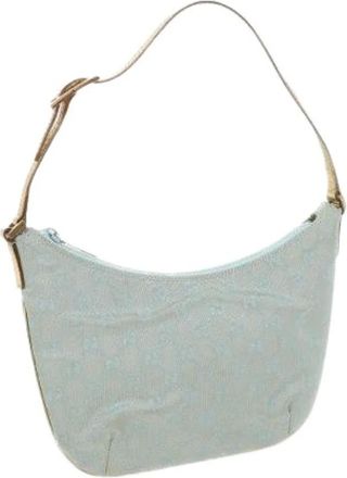 Gucci Pre-owned Shoulder Bags, female, Blue, Size: ONE SIZE Pre-owned Canvas Shoulder Bag