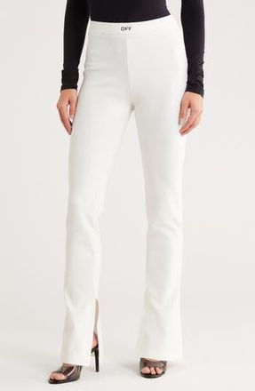 Off-white Sleek Split Cuff Flare Leggings at Nordstrom Rack, Size 6 Us / 40 It