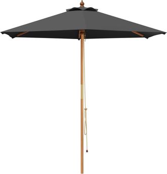 vidaXL Sombrilla De Jard&iacute;n &Oslash; 210 X 237 Cm Madera De Eucalipto Maciza Vidaxl