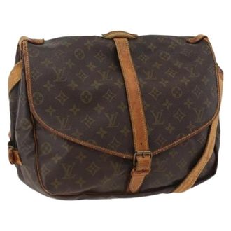 Louis Vuitton Pre-owned Cross Body Bags, female, Brown, Size: ONE SIZE Pre-owned Saumur 35 Shoulder Bag