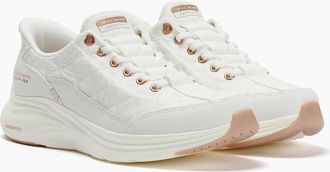 Skechers Womens Skechers Slip-Ins Contour Foam Cozy Fit Womens White Trainers - Size: 6
