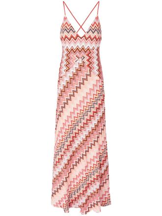 Missoni Jurk met zigzag patroon - Beige