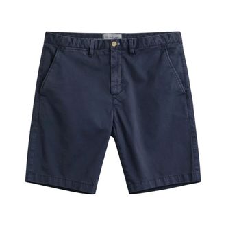 GANT Casual Shorts, male, Blue, Size: W36 Regular Fit Sunfaded Chino Shorts