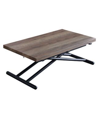 Home Heavenly Mesa centro convertible en mesa comedor nogal y patas negras