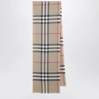 Burberry Wool and silk scarf with Check motif