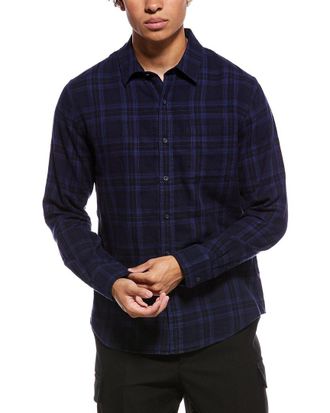 Vince Big Horn Plaid Separate Placket Shirt