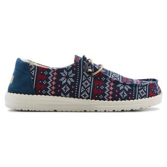 Hey Dude Wendy Winter Sweater 43536-4HQ Womens Navy Multi Slip-On Shoes KFC700